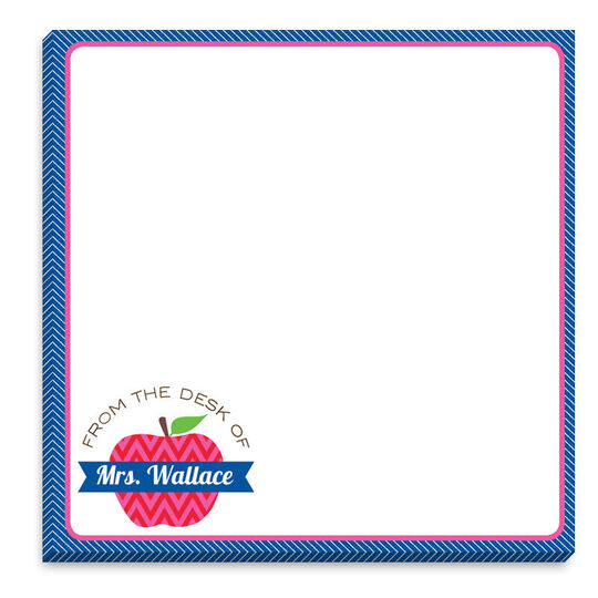 Navy Apple for the Teacher Notepad